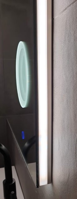 Rosie badkamerspiegel met make-up spiegel 120cm met LED verlichting en 3 kleur instelbaar & dimbaar met of zonder spiegelverwarming