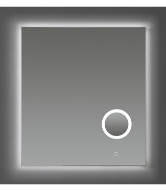 SANI-SUPPLY SaniPro Rosie badkamerspiegel met make-up spiegel 60cm met LED verlichting en 3 kleur instelbaar & dimbaar met of zonder spiegelverwarming