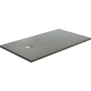 Douchevloer Medison Grijs 120x80cm Composietsteen Douchebak Veroni SLATE 3cm (RAL7037) Antislip op maat Zaagbaar.