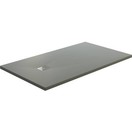 Douchevloer Medison Grijs 120x90cm Composietsteen Douchebak Veroni SLATE 3cm (RAL7037) Antislip op maat Zaagbaar.