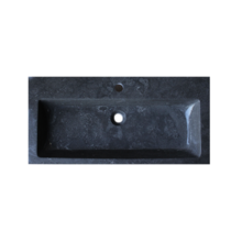 Wastafel Compact Stone 100x38x5 cm natuursteen 1 Kraangat zonder Overloop