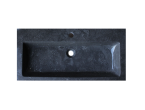 Wastafel Compact Stone 100x38x5 cm natuursteen 1 Kraangat zonder Overloop