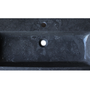 Wastafel Compact Stone 100x38x5 cm natuursteen 1 Kraangat zonder Overloop