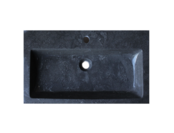 Wastafel Compact Stone 80x38x5 cm natuursteen 1 Kraangat zonder Overloop