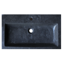 Wastafel Compact Stone 80x38x5 cm natuursteen 1 Kraangat zonder Overloop