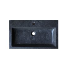 Wastafel Compact Stone 80x38x5 cm natuursteen 1 Kraangat zonder Overloop