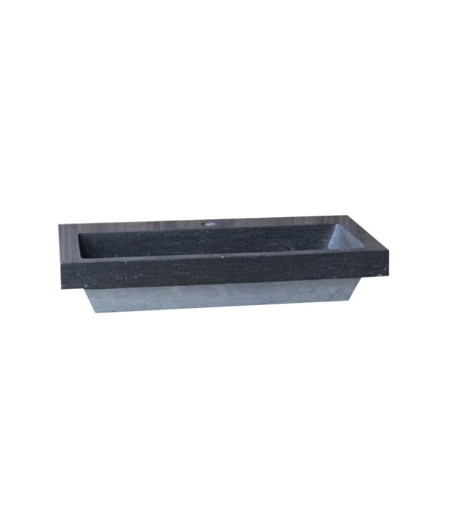 Wastafel Compact Stone 80x38x5 cm natuursteen 1 Kraangat zonder Overloop