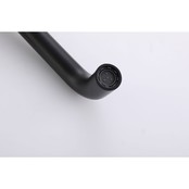 Wastafelkraan Inbouw Mengkraan Evana Rond Mat Zwart  1 Greeps 21cm Uitloop