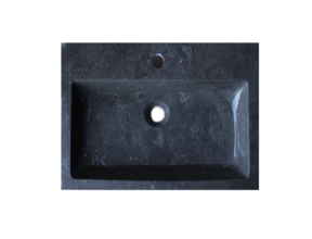 Wastafel Compact Stone 60x38x5 cm natuursteen 1 Kraangat zonder Overloop