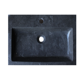 Wastafel Compact Stone 60x38x5 cm natuursteen 1 Kraangat zonder Overloop