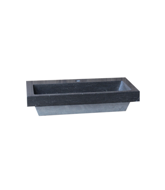 Wastafel Compact Stone 60x38x5 cm natuursteen 1 Kraangat zonder Overloop