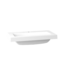 Wastafel Compact 60x38x5,5 cm Wit Mineraalmarmer Kraangaten 1 zonder overloop