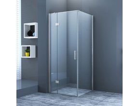 Douchecabine Wies 100x100cm Rechthoek Draaideur Antikalk Helder Glas Chroom Profiel 8mm Veiligheidsglas Easy Clean