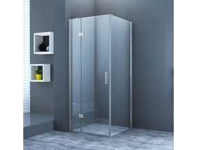Douchecabine Wies 90x90cm Rechthoek Draaideur Antikalk Helder Glas Chroom Profiel 8mm Veiligheidsglas Easy Clean