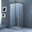 DIAMOND LINE Douchecabine Wies 80x80cm Rechthoek Draaideur Antikalk Helder Glas Chroom Profiel 8mm Veiligheidsglas Easy Clean