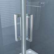 Douchecabine Kwartrond Schuifdeur 90x90x200cm SaniPro Cindy Nano Coating Antikalk Helder Glas 8mm Veiligheidsglas Easy Clean