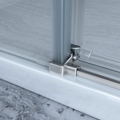 Douchecabine Kwartrond Schuifdeur 90x90x200cm SaniPro Cindy Nano Coating Antikalk Helder Glas 8mm Veiligheidsglas Easy Clean