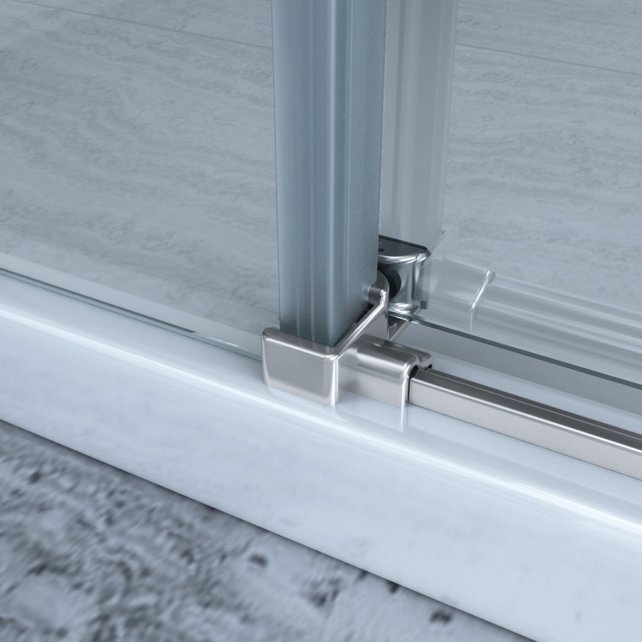 Douchecabine Kwartrond Schuifdeur 90x90x200cm SaniPro Cindy Nano Coating Antikalk Helder Glas 8mm Veiligheidsglas Easy Clean