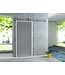 Douchedeur Seoul schuifdeur douche melkglas 102,5x205cm RVS Geleider 8mm veiligheidsglas Omkeerbaar