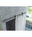 Douchedeur Seoul schuifdeur douche melkglas 102,5x205cm RVS Geleider 8mm veiligheidsglas Omkeerbaar