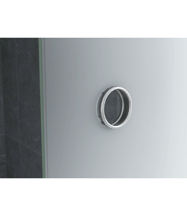 Douchedeur Seoul schuifdeur douche melkglas 102,5x205cm RVS Geleider 8mm veiligheidsglas Omkeerbaar