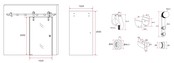 Douchedeur Seoul schuifdeur douche melkglas 102,5x205cm RVS Geleider 8mm veiligheidsglas Omkeerbaar Douchedeur Seoul schuifdeur douche melkglas 102,5x205cm RVS Geleider 8mm veiligheidsglas Omkeerbaar