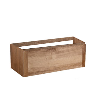 SANI-SUPPLY Wastafelonderkast Vision Wood Eiken 100x47x50 cm met greeplijst enkel lade softclose