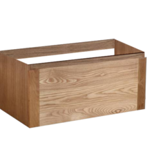 Wastafelonderkast Vision Wood Eiken 80x47x50 cm met greeplijst enkel lade softclose