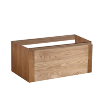 Wastafelonderkast Vision Wood Eiken 80x47x50 cm met greeplijst enkel lade softclose