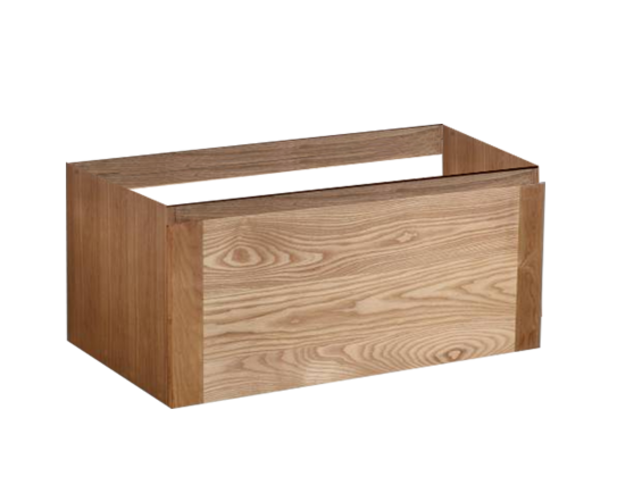 Wastafelonderkast Vision Wood Eiken 80x47x50 cm met greeplijst enkel lade softclose