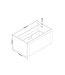 Wastafelonderkast Vision Wood Eiken 80x47x50 cm met greeplijst enkel lade softclose