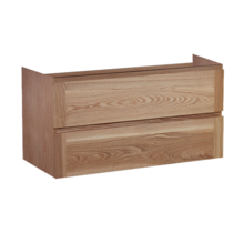 Wastafelonderkast Trend Wood Eiken 100x47x50 cm met greeplijst twee lades softclose