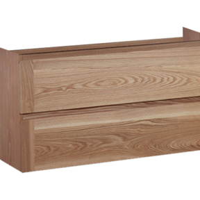 Wastafelonderkast Trend Wood Eiken 100x47x50 cm met greeplijst twee lades softclose