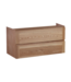 SANI-SUPPLY Wastafelonderkast Trend Wood Eiken 100x47x50 cm met greeplijst twee lades softclose