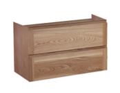 Wastafelonderkast Trend Wood Eiken 80x47x50 cm met greeplijst twee lades softclose Wastafelonderkast Trend Wood Eiken 80x47x50 cm met greeplijst twee lades softclose