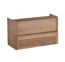 Wastafelonderkast Trend Wood Eiken 80x47x50 cm met greeplijst twee lades softclose