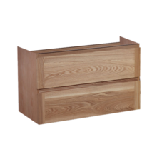 Wastafelonderkast Trend Wood Eiken 80x47x50 cm met greeplijst twee lades softclose