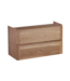 SANI-SUPPLY Wastafelonderkast Trend Wood Eiken 80x47x50 cm met greeplijst twee lades softclose
