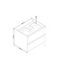 Wastafelonderkast Trend Wood Eiken 60x47x50 cm met greeplijst twee lades softclose