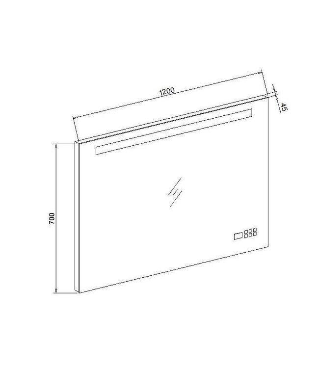 Badkamerspiegel Delilah 120x80cm LED verlichting radio en bluetooth Touch bediening Aluminium spiegel met/zonder spiegelverwarming