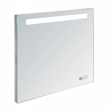 Badkamerspiegel Delilah 100x80cm LED verlichting, radio en bluetooth Touch bediening Aluminium spiegel met/zonder spiegelverwarming