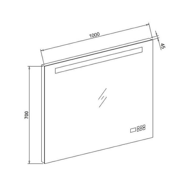 Badkamerspiegel Delilah 100x80cm LED verlichting, radio en bluetooth Touch bediening Aluminium spiegel met/zonder spiegelverwarming Badkamerspiegel Delilah 100x80cm LED verlichting, radio en bluetooth Touch bediening Aluminium spiegel met/zonder spiegelverwarming