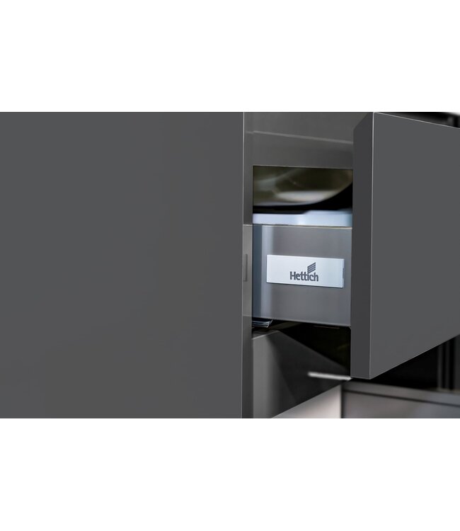 CREAVIT Creavit Sally Badkamermeubel Mat Grijs 160x50x45cm met Solid Surface Wastafel met overloop zonder kraangat 4 lades softclose.