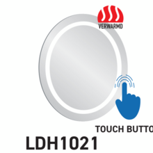 Badkamerspiegel Queen Rondo 60cm met Led-verlichting Rond met Touch Functie en Anti Condens spiegelverwarming optioneel