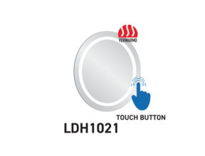 Badkamerspiegel Queen Rondo 60cm met Led-verlichting Rond met Touch Functie en Anti Condens spiegelverwarming optioneel