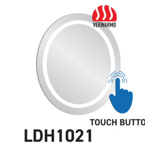 Badkamerspiegel Queen Rondo 60cm met Led-verlichting Rond met Touch Functie en Anti Condens spiegelverwarming optioneel