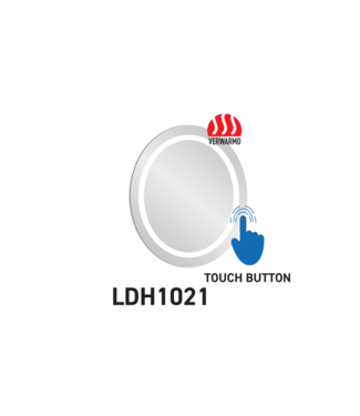 CREAVIT Badkamerspiegel Queen Rondo 60cm met Led-verlichting Rond met Touch Functie en Anti Condens spiegelverwarming optioneel