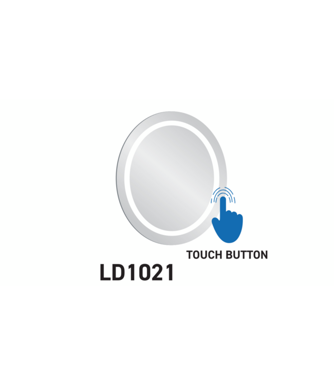 CREAVIT Badkamerspiegel Queen Rondo 60cm met Led-verlichting Rond met Touch Functie en Anti Condens spiegelverwarming optioneel