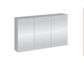 Spiegelkast 120cm Creavit Sally Aluminium INOX 120x70cm