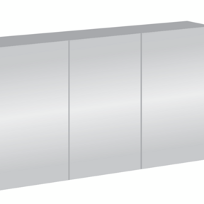 Spiegelkast 120cm Creavit Sally Aluminium INOX 120x70cm
